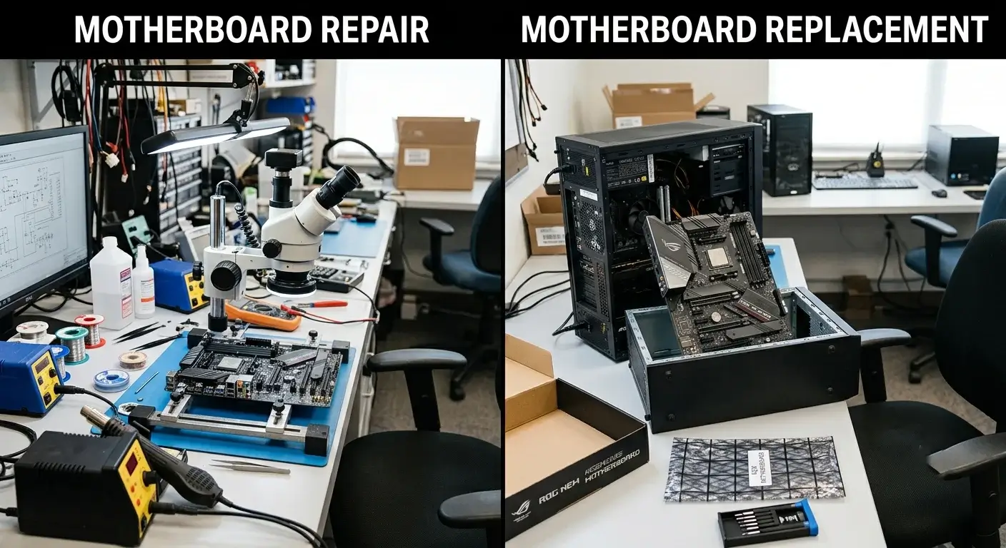 motherboard repair or replacement we will tell you