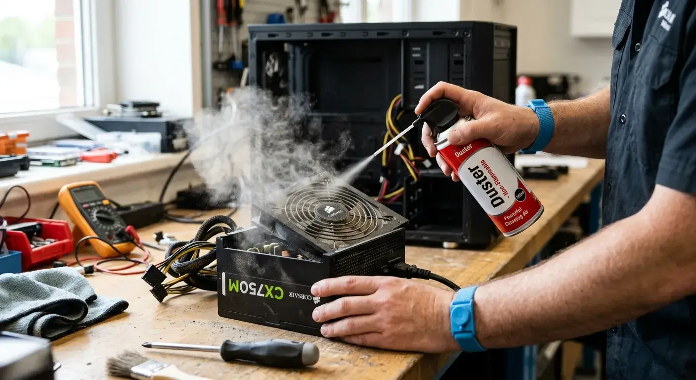 Power Supply Dust Cleaning